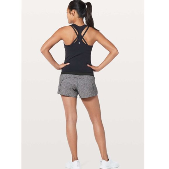 Lululemon Run Times Short II *4" Heather Lux Multi Black / Black - Picture 4 of 16